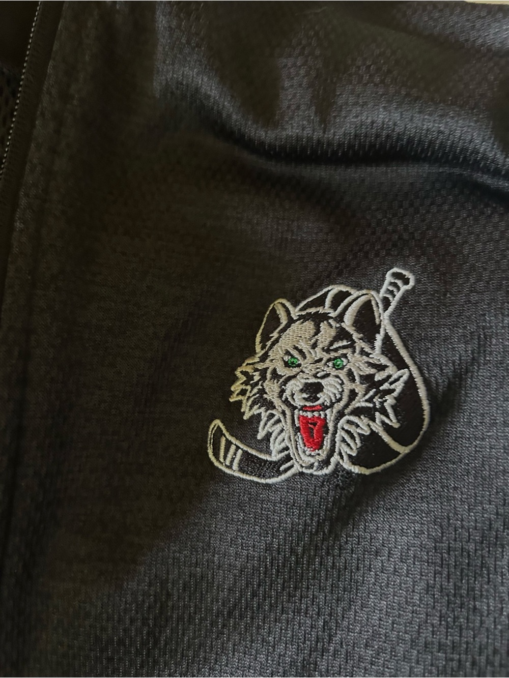 CHICAGO WOLVES Adidas Black Full-Zip Hoodie. In Calder Cups Finals again 2026